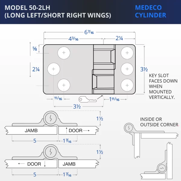Stainless Steel Lock with Medeco Cylinder - Image 4