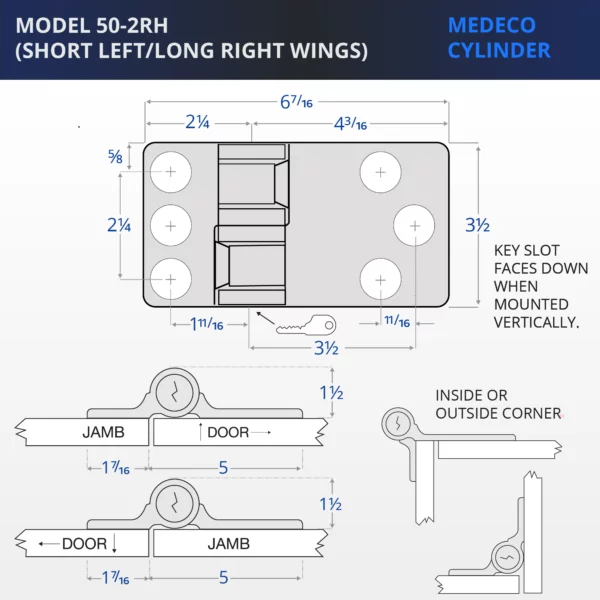 Stainless Steel Lock with Medeco Cylinder - Image 5